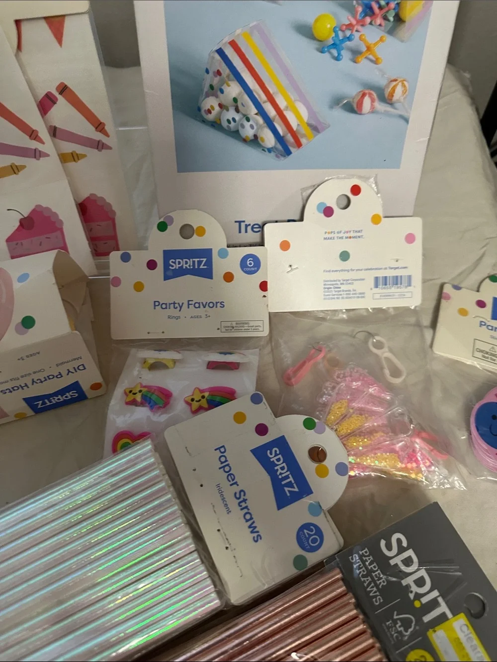 Spritz Pink & Multicolor Pastel Party Supplies Set NWT